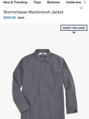 Mack Weldon Gray Trench Coat